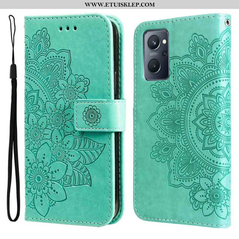 Etui Folio do Realme 9i Kwiaty Mandali